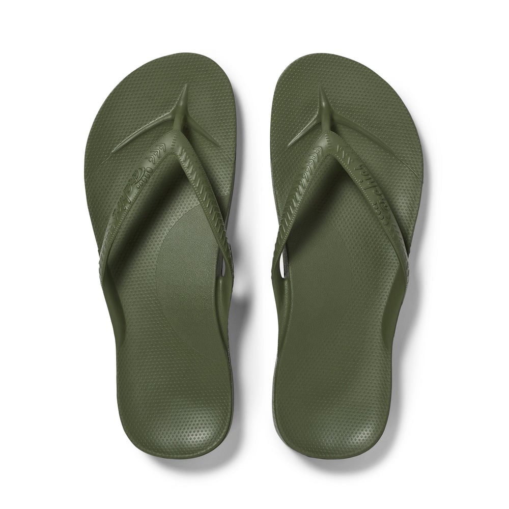 Arch Support Flip Flops - Classic - Olive